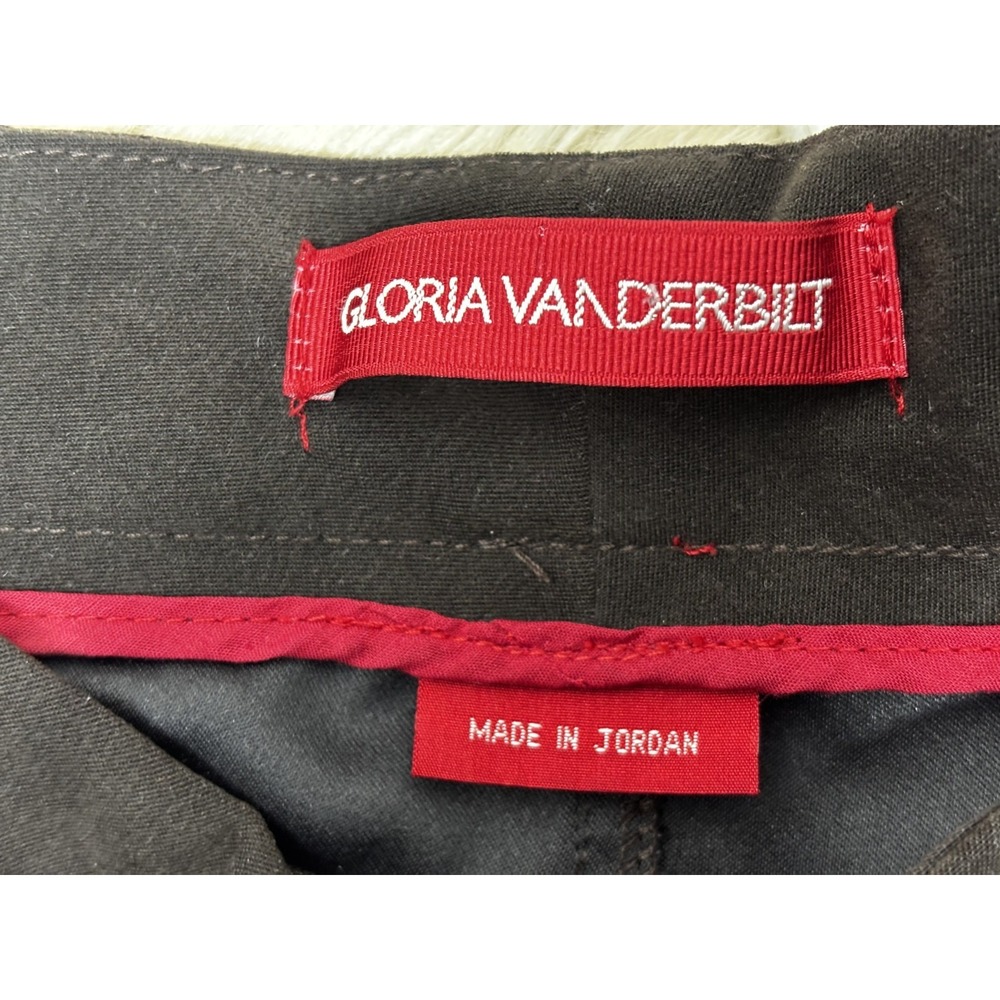 Gloria Vanderbilt Cargo Pants‎ 12 Tall Brown High Rise Casual Chic Utility - Picture 5 of 6